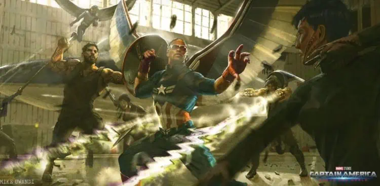Marvel's Captain America: Brave New World went through major changes, including the removal of the Serpent Society. New concept art reveals what the battle between Captain America and the Serpent Society could have looked like.