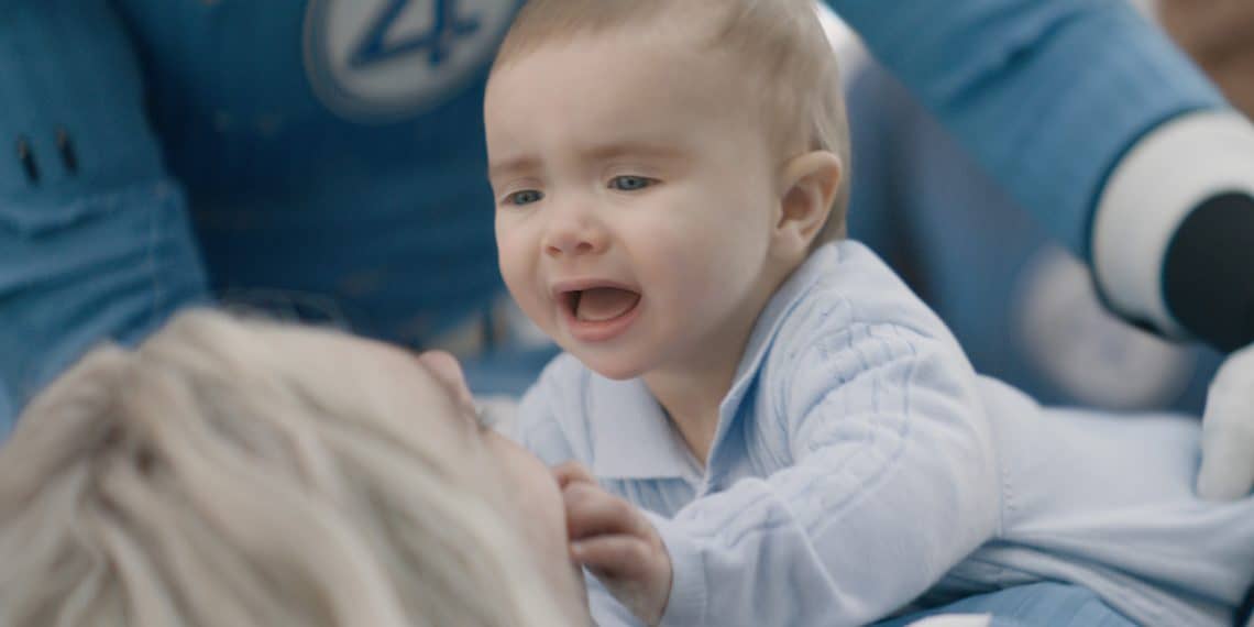 The new behind-the-scenes images reveal Ada Scott as Franklin Richards in Marvel's The Fantastic Four: First Steps, with VFX by Digital Domain bringing key characters and sequences to life.