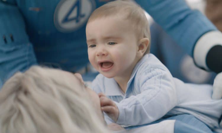 The new behind-the-scenes images reveal Ada Scott as Franklin Richards in Marvel's The Fantastic Four: First Steps, with VFX by Digital Domain bringing key characters and sequences to life.
