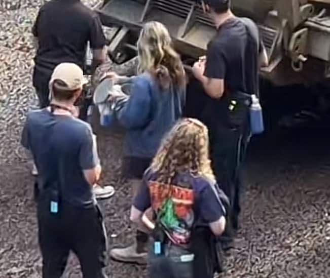 Sadie Sink has been spotted filming Spider-Man: Brand New Day in Glasgow, sparking rumors she’s playing Gwen Stacy. Leaked set photos show her with blonde hair during a tank scene in a New York-style street.