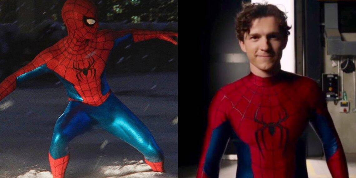 Marvel Studios and Sony Pictures have officially revealed the first look at Tom Holland wearing the new Spider-Man suit for Spider-Man: Brand New Day, showcasing subtle design changes and classic inspirations.