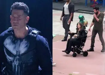 A new look at Ma Gnucci and Jon Bernthal’s Punisher has been spotted face to face on the set of Marvel’s Punisher special presentation, currently filming in New York City.