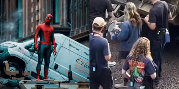 Sadie Sink has been spotted filming Spider-Man: Brand New Day in Glasgow, sparking rumors she’s playing Gwen Stacy. Leaked set photos show her with blonde hair during a tank scene in a New York-style street.