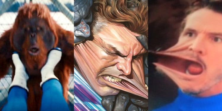 A new storyboard from The Fantastic Four: First Steps shows Reed Richards (Pedro Pascal) battling Red Ghost’s apes, inspired by Alex Ross’ iconic comic book cover.