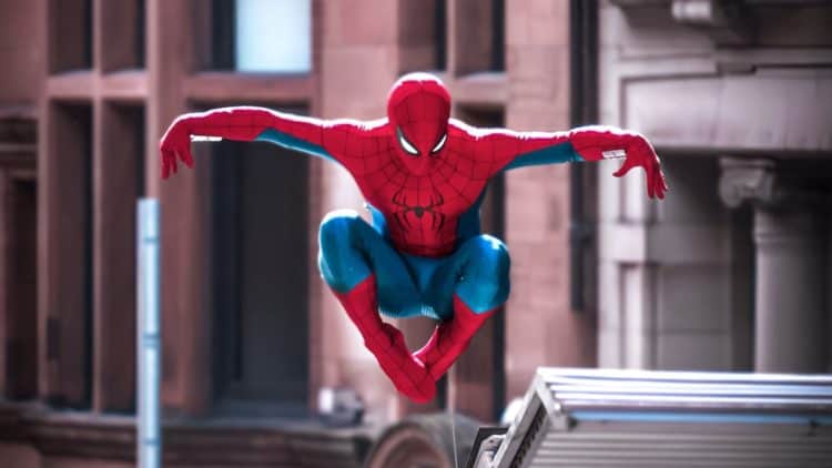 A new look at Tom Holland’s Spider-Man has been revealed, showing him filming a CGI fight scene for Marvel’s Spider-Man: Brand New Day in Glasgow, Scotland.