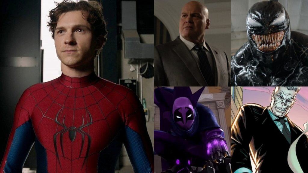 Spider-Man in a suit from the Marvel Cinematic Universe.