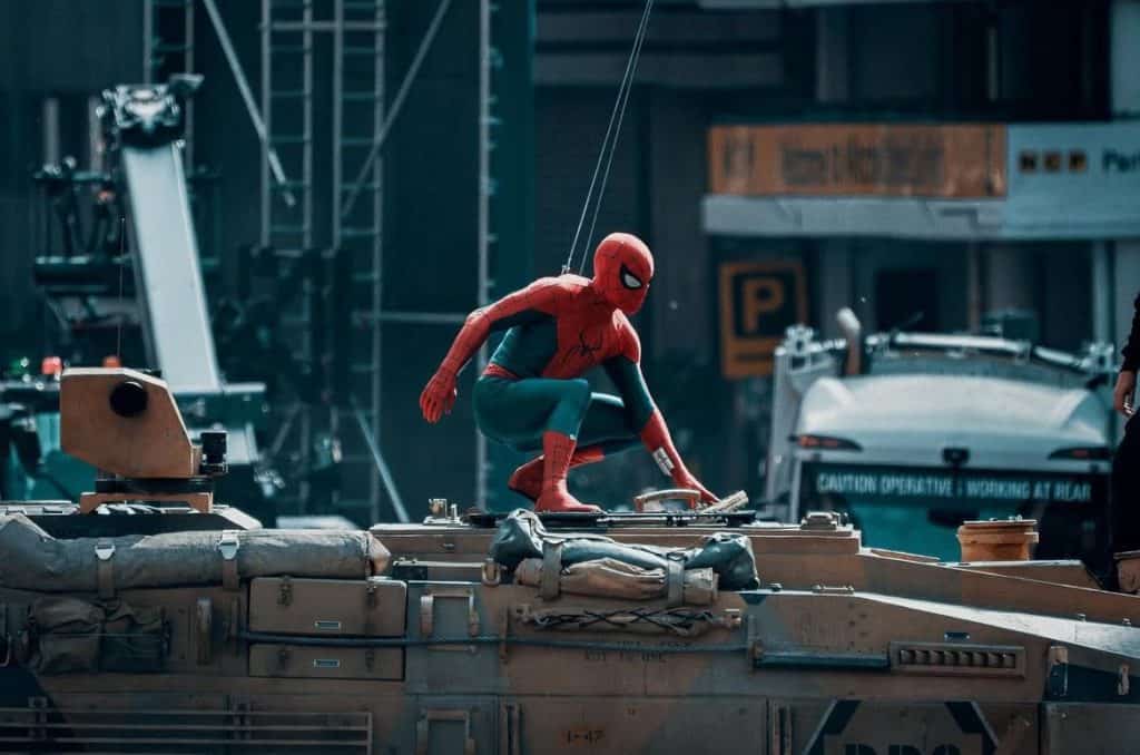 New high-quality images reveal Tom Holland’s Spider-Man filming Marvel’s Spider-Man: Brand New Day in Glasgow, Scotland.