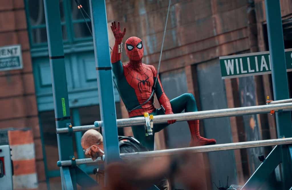 New high-quality images reveal Tom Holland’s Spider-Man filming Marvel’s Spider-Man: Brand New Day in Glasgow, Scotland.