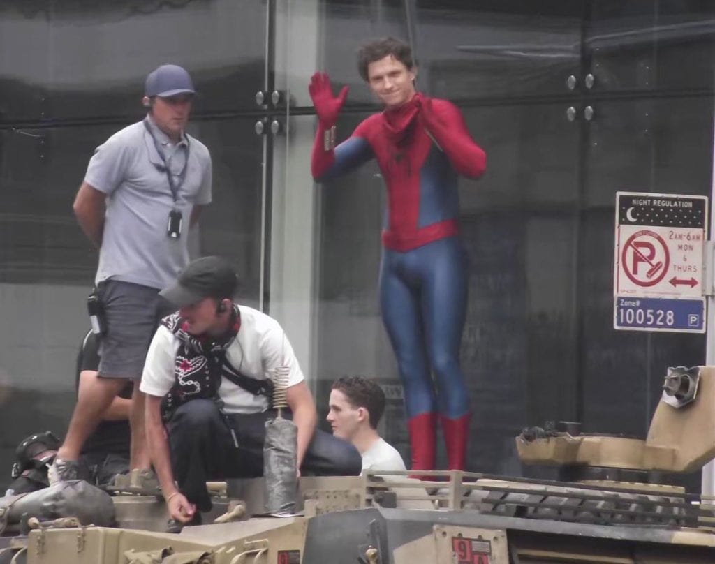 Filming for Marvel’s Spider-Man: Brand New Day has started, and Tom Holland is back in action. Leaked set photos show him in costume, standing on an Inner Demons tank in Glasgow, Scotland.