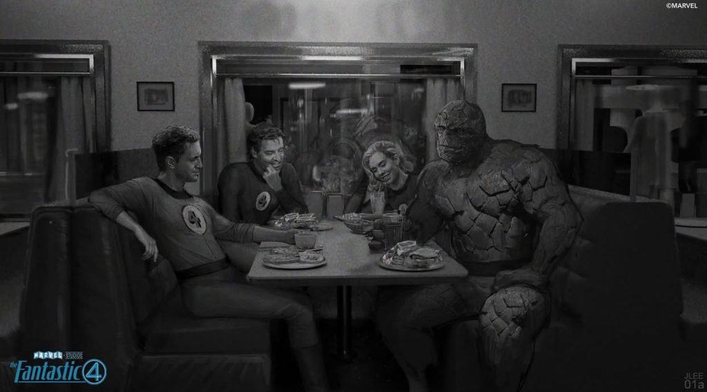 The Fantastic Four in their original suits