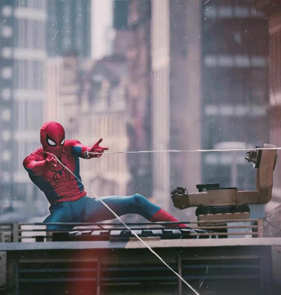 The first look at Tom Holland’s Spider-Man atop the Punisher van on the set of Marvel’s Spider-Man: Brand New Day in Glasgow, Scotland has been revealed.