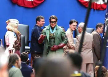 A leaked set image reveals Jensen Ackles as Ben/Soldier Boy in The Boys prequel Vought Rising. See the first look from the Toronto filming set.