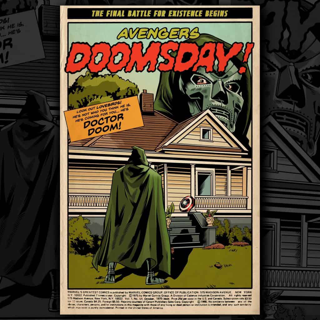 New Avengers: Doomsday concept art reveals Doctor Doom at Steve Rogers and Peggy Carter's home, teasing "The Final Battle for Existence Begins."