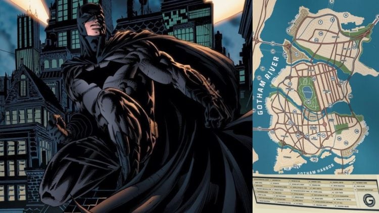 A new map of DCU Gotham City has been spotted on the set of Clayface in Liverpool, revealing iconic Batman locations like Wayne Manor, Arkham Asylum, ACE Chemical, and more.