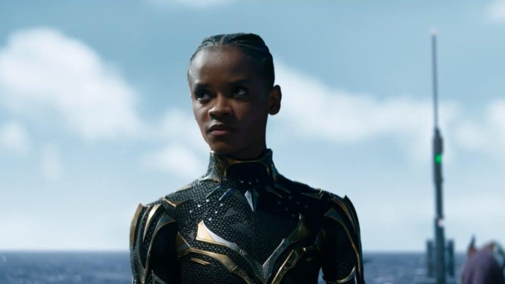 Letitia Wright wraps filming for Marvel’s Avengers: Doomsday, revealing her updated Black Panther suit featuring a silver claw necklace and new purple details.