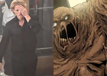 Tom Rhys Harries Clayface filming Stockport