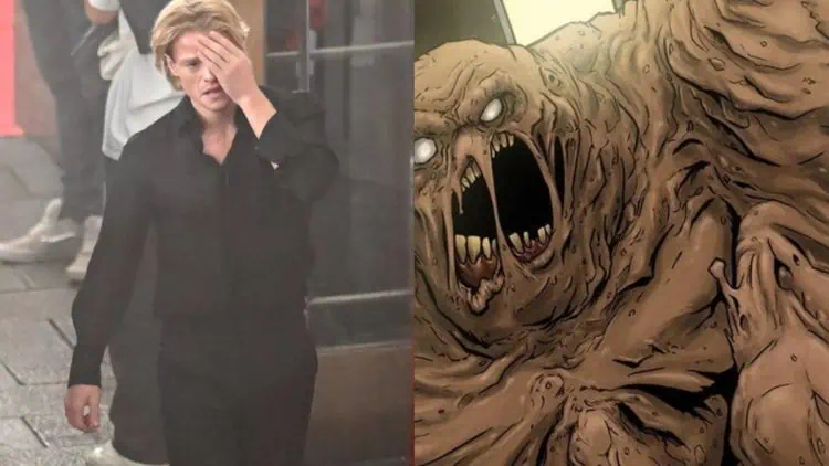 Tom Rhys Harries Clayface filming Stockport