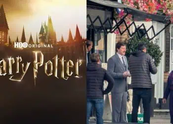 First Look at Vernon Dursley and Dedalus Diggle on the Harry Potter Set in Hoddesdon