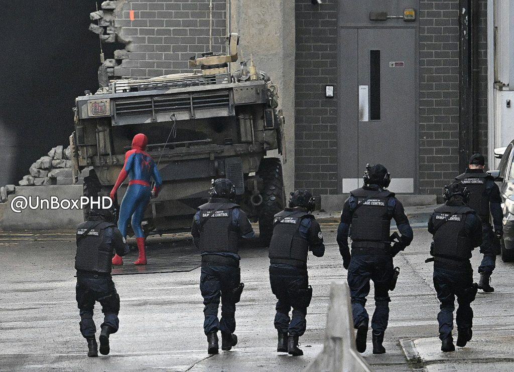 Marvel’s Spider-Man: Brand New Day has resumed filming in Hampshire after Tom Holland’s injury, with leaked set images showing Spider-Man stopping a tank in Basingstoke.