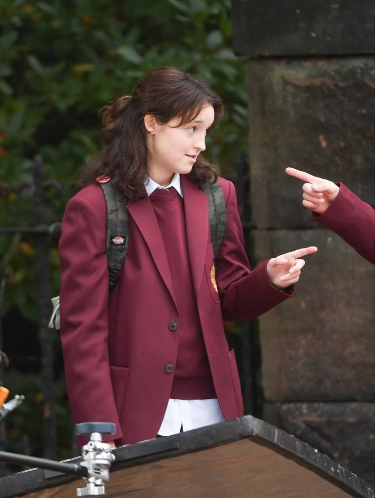 Bella Ramsey has been spotted filming Daisy Haggard’s new Channel 4 thriller Maya in Glasgow, with the streets transformed to look like London.