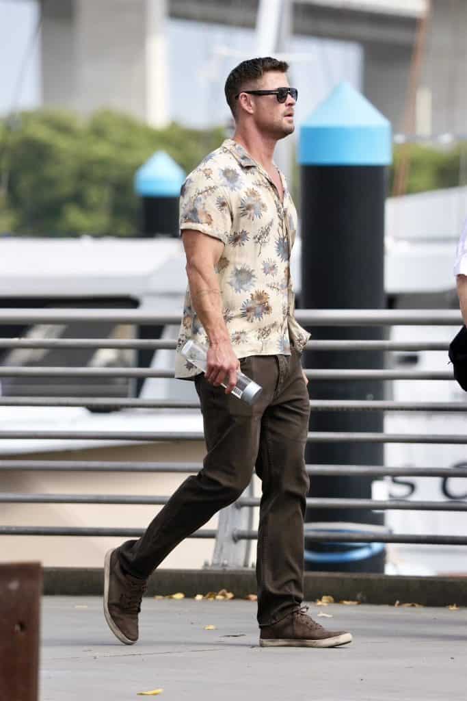 Chris Hemsworth stars in Subversion, a “Die Hard on a submarine” thriller directed by Patrick Vollrath, spotted filming near Brisbane River.