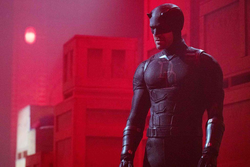 The first look at Charlie Cox’s Daredevil in Daredevil: Born Again Season 2 reveals a darker suit inspired by Marvel’s Shadowland storyline, featuring textured armor and the classic “DD” logo.