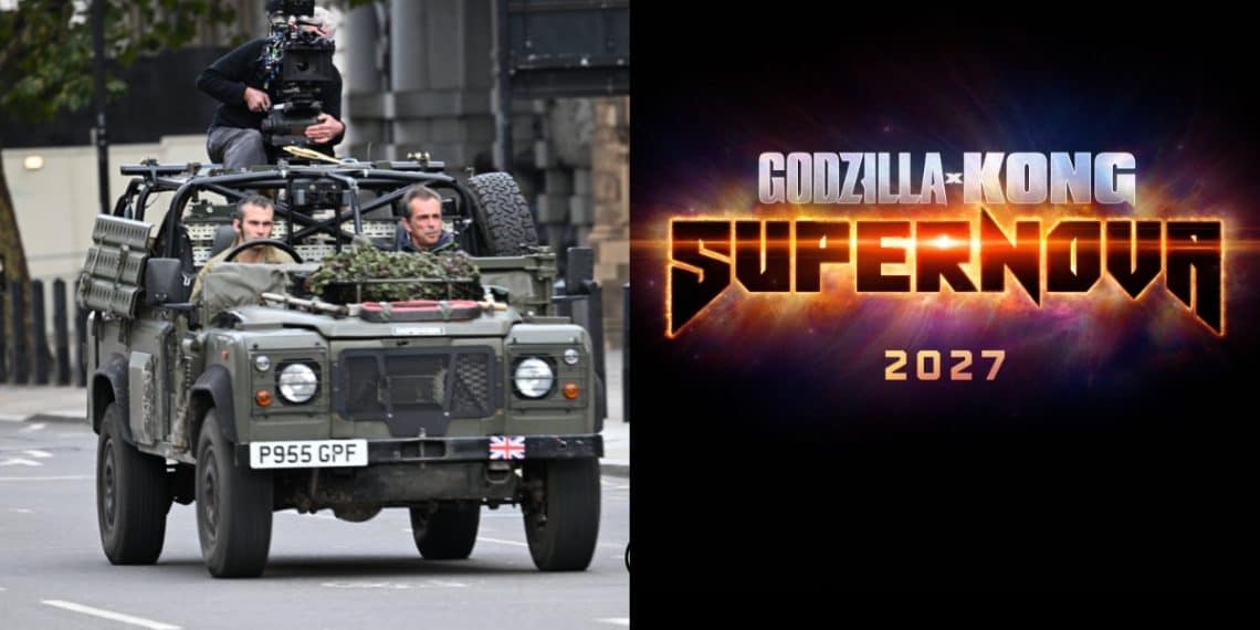 Godzilla x Kong: Supernova has begun filming in the United Kingdom, and the first set images from the production have been leaked online.