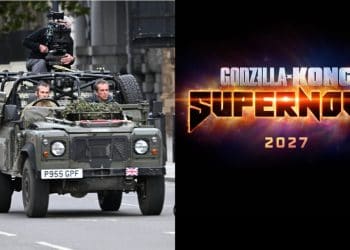 Godzilla x Kong: Supernova has begun filming in the United Kingdom, and the first set images from the production have been leaked online.