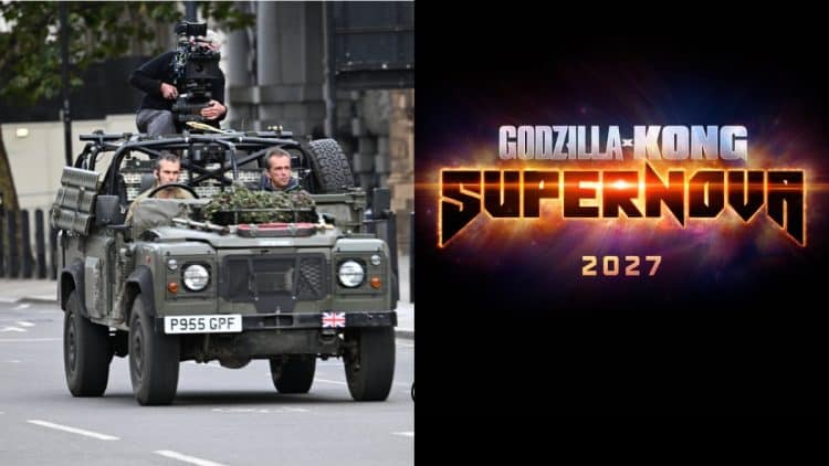Godzilla x Kong: Supernova has begun filming in the United Kingdom, and the first set images from the production have been leaked online.