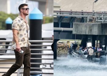 Chris Hemsworth stars in Subversion, a “Die Hard on a submarine” thriller directed by Patrick Vollrath, spotted filming near Brisbane River.