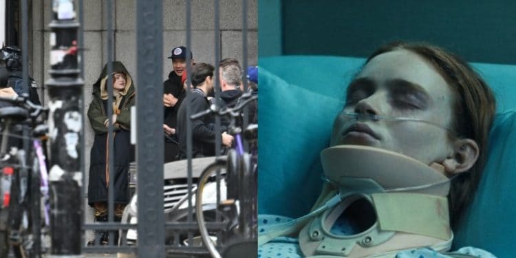 Leaked set footage from Marvel’s Spider-Man: Brand New Day shows Sadie Sink’s character taken away by the Department of Damage Control, loaded into a black van on a stretcher.