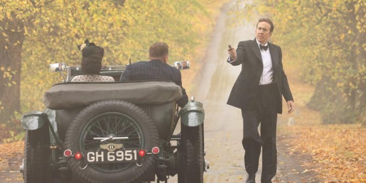 Nicolas Cage transforms into real-life spy Dusko Popov, the Yugoslavian double agent who inspired James Bond, in Simon West’s WWII thriller Fortitude. New set images reveal filming in the English countryside.
