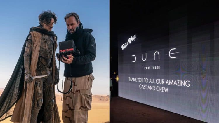 Filming for Denis Villeneuve's Dune: Part Three, starring Timothée Chalamet and Zendaya, has wrapped in Budapest and entered post-production.