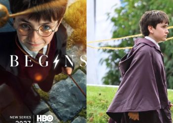 Leaked set images from the Harry Potter HBO series reveal Dominic McLaughlin, Rory Wilmot, Lox Pratt, and Alastair Stout filming at Ashridge Estate.