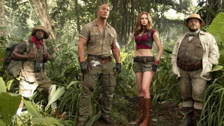 Sony Pictures has released the first look at Jumanji 4, teasing a major spoiler as filming begins in Los Angeles with stars Dwayne Johnson, Kevin Hart, Karen Gillan, and Jack Black. See what the new image reveals.
