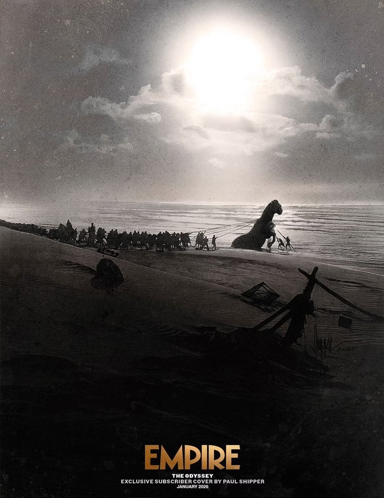 The first look at Matt Damon as Odysseus in Christopher Nolan’s The Odyssey is revealed, adapting Homer’s epic tale of adventure and survival.