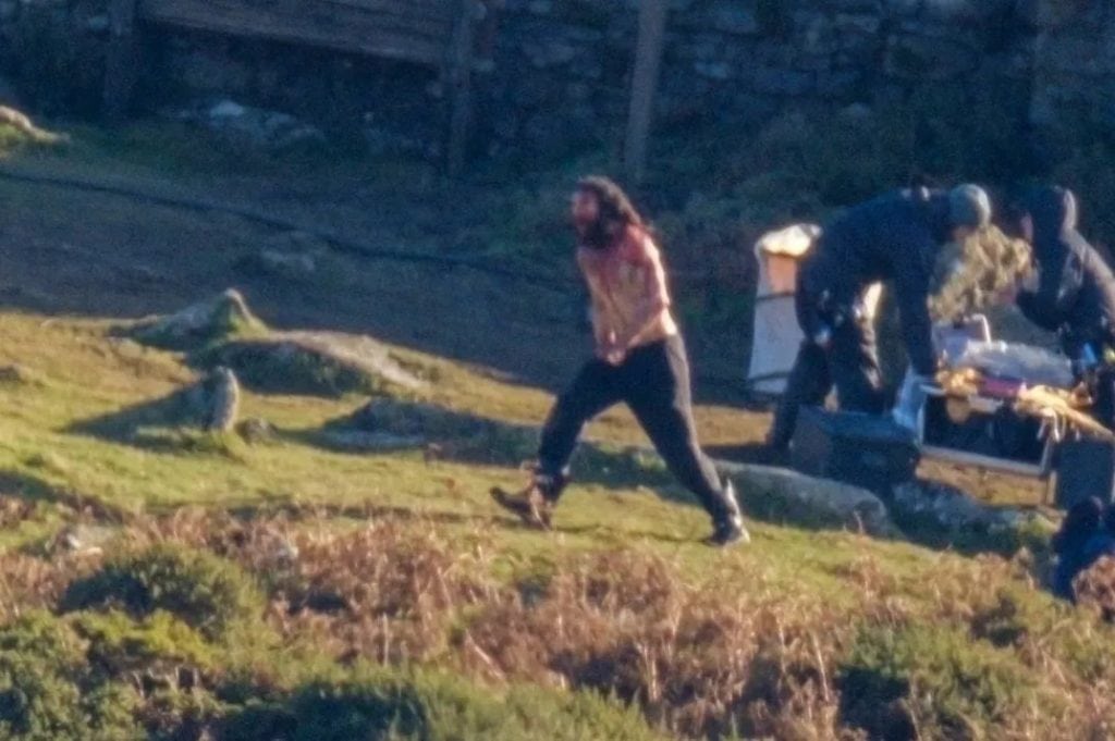 Filming for Robert Eggers’ Werwulf has begun in the UK, with the first leaked set images showing Aaron Taylor-Johnson on location at Dartmoor National Park, bloodied and in character.