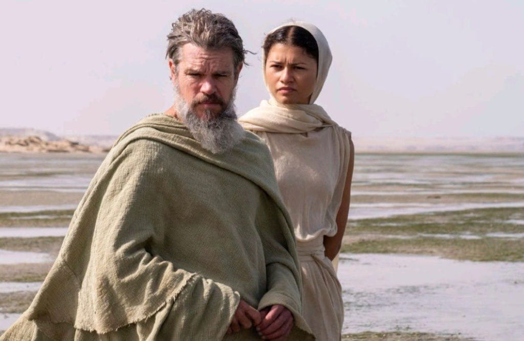 First look at Robert Pattinson as Antinous and Zendaya as Athena in Christopher Nolan’s The Odyssey, revealed exclusively by Empire Magazine.