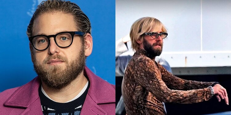 Jonah Hill looks unrecognizable on the set of his new comedy Cut Off, where he stars and directs alongside Kristen Wiig.