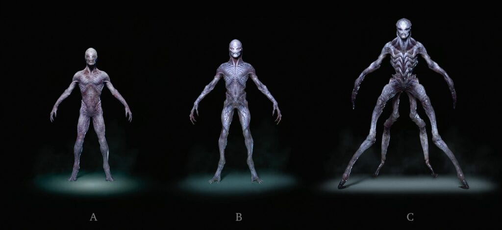 Early concept designs for Vecna from Stranger Things reveal a much scarier original look, as shown in a new Netflix documentary.