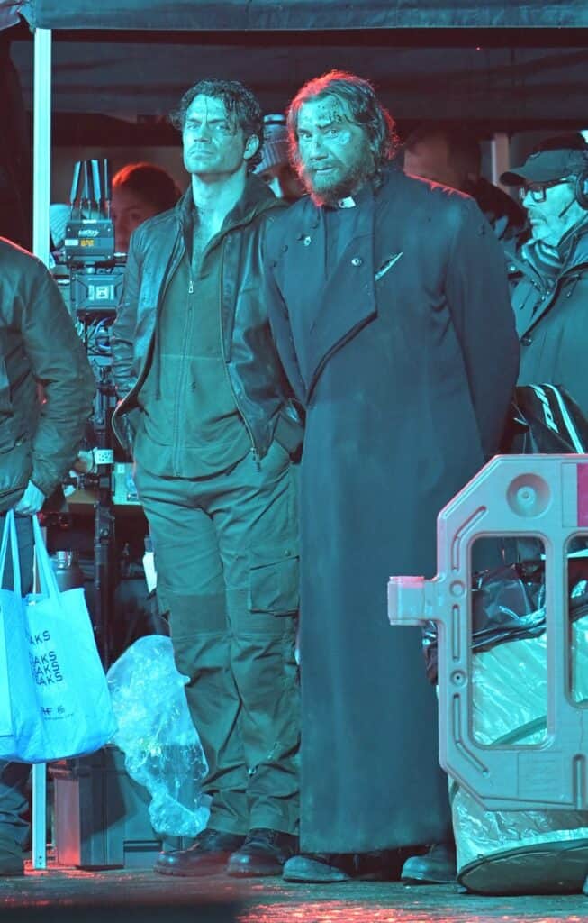 First look at Dave Bautista as The Kurgan in Chad Stahelski’s Highlander reboot leaks online, featuring an intense action scene with Henry Cavill’s Connor MacLeod filmed at Westminster Abbey.