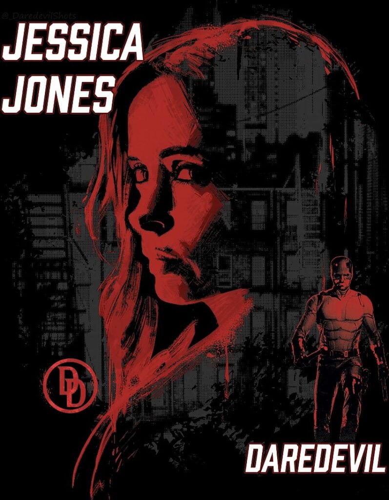 First official Jessica Jones promo art for Daredevil: Born Again Season 2.