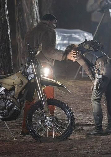 Sophie Turner is spotted filming intense action scenes for Amazon’s Tomb Raider series in Surrey, including a knife fight in heavy rain and a motorcycle escape with Martin Bobb-Semple as Zip.