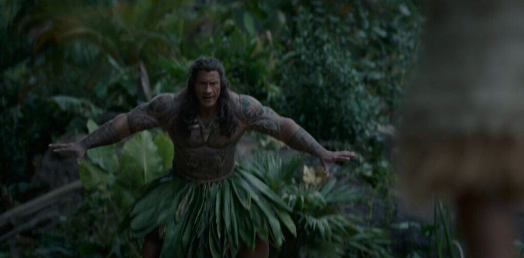 Disney revealed the first full look at Dwayne Johnson as Maui in the live-action Moana, as Moana sets sail beyond Motunui on a journey to save her people.