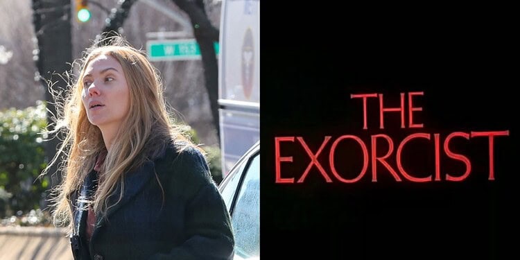 First set photos from Mike Flanagan’s The Exorcist show Scarlett Johansson, Chiwetel Ejiofor, Sasha Calle, and Rahul Kohli filming in New York.