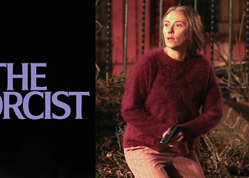 Scarlett Johansson spotted filming a late-night action scene for Mike Flanagan’s The Exorcist in Queens, New York.