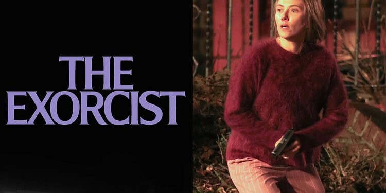 Scarlett Johansson spotted filming a late-night action scene for Mike Flanagan’s The Exorcist in Queens, New York.