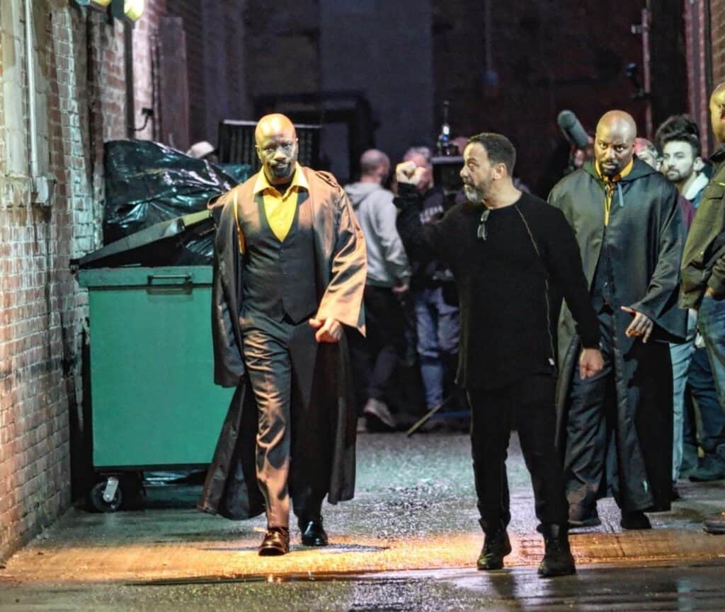 A new look at Mike Colter as Luke Cage has been spotted on the set of Daredevil: Born Again Season 3 while filming in New York City. New look at Mike Colter as Luke Cage on Daredevil: Born Again Season 3 set. Actor spotted filming in New York City with Philip Silvera.