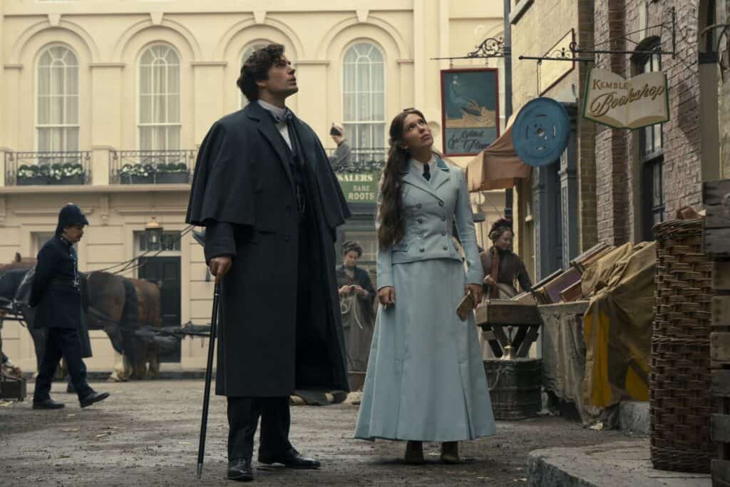 Netflix reveals the first look at Enola Holmes 3, with Millie Bobby Brown and Henry Cavill returning. The sequel premieres July 1 on Netflix.