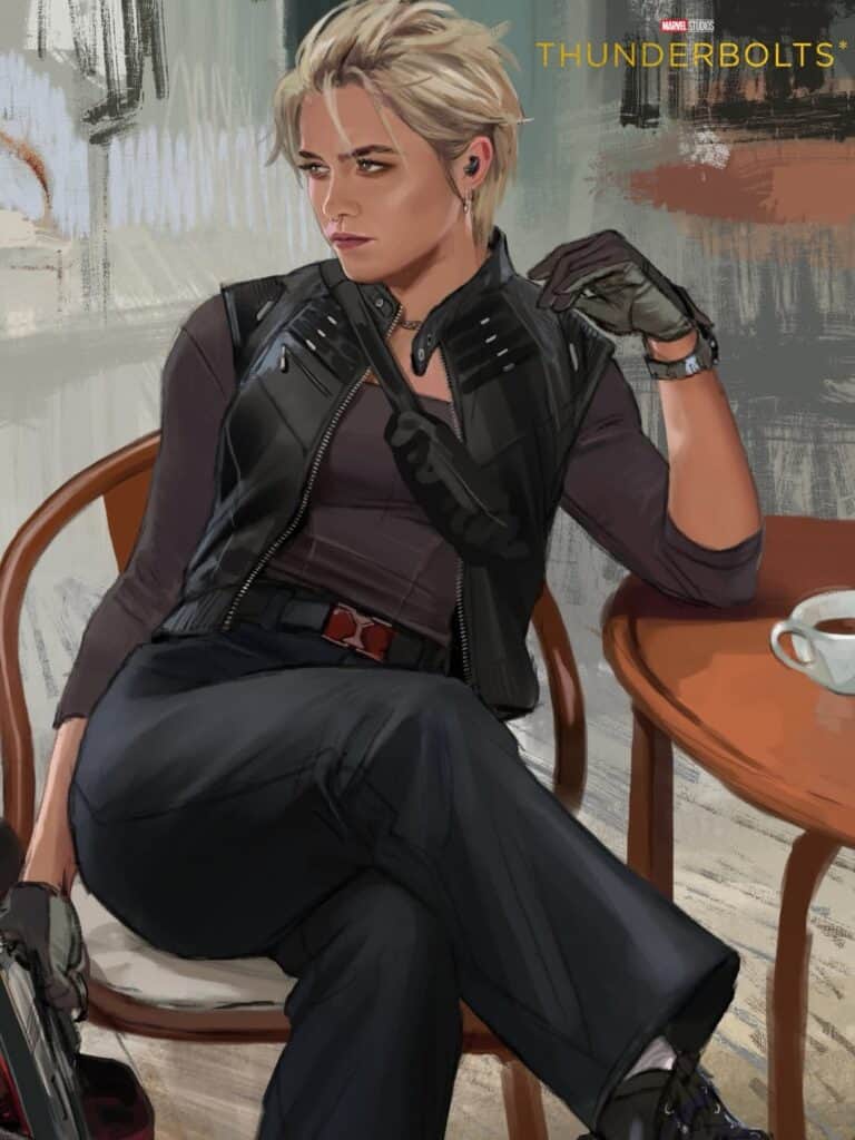 New Thunderbolts concept art has been revealed by Marvel artist Wesley Burt, featuring Yelena Belova, Sentry, Bucky Barnes, and Ghost.
